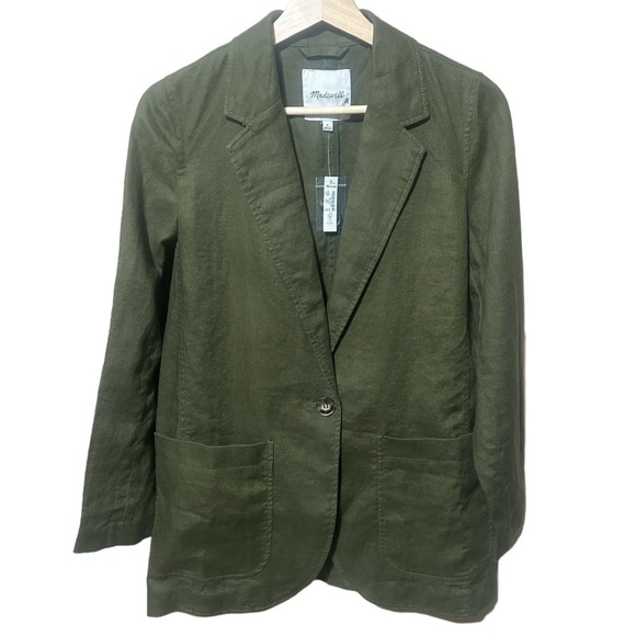 NWT - Madewell - Linen Larson Blazer - Size Small - Picture 4 of 6